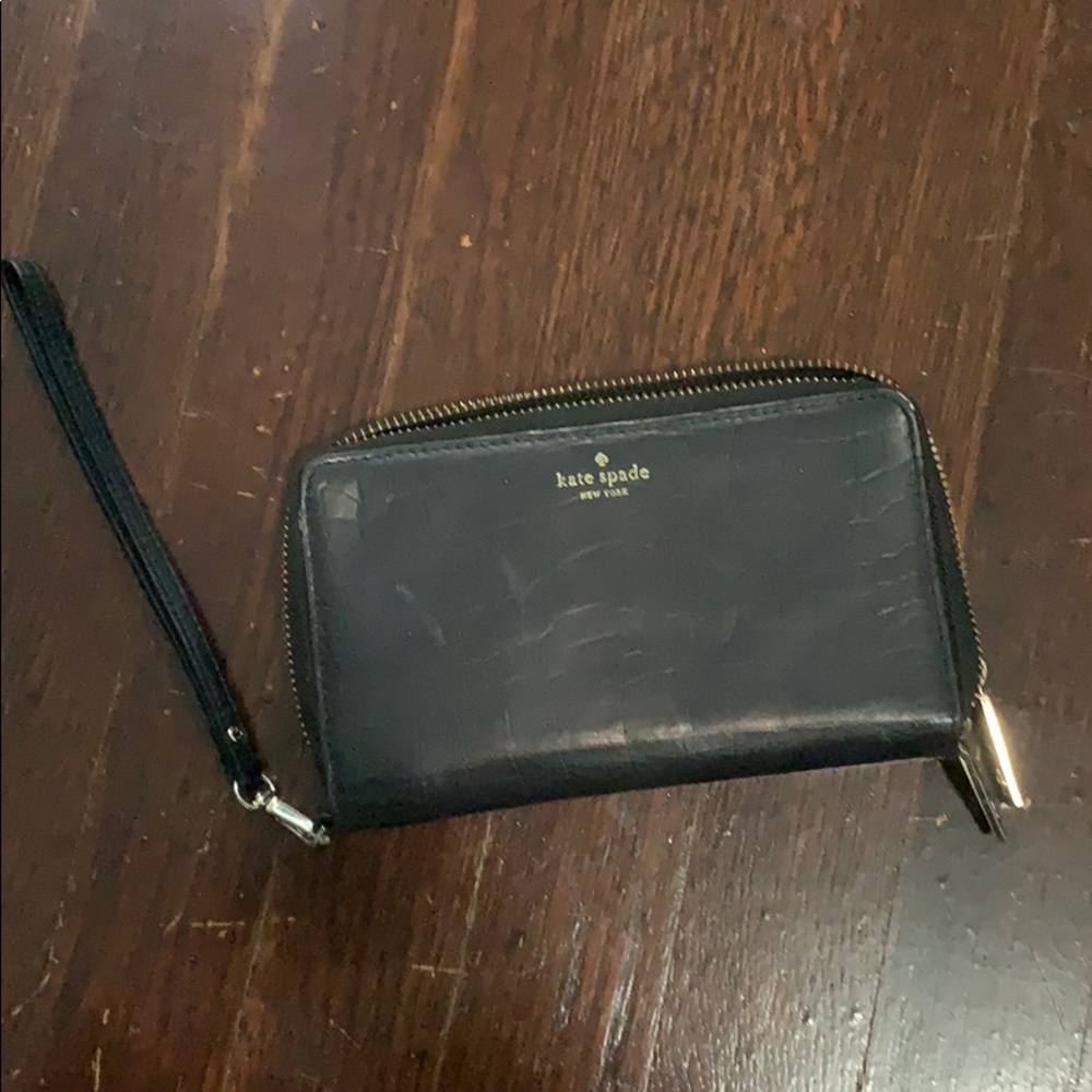 Kate spade double zip clutch wallet